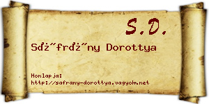 Sáfrány Dorottya névjegykártya