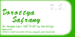 dorottya safrany business card